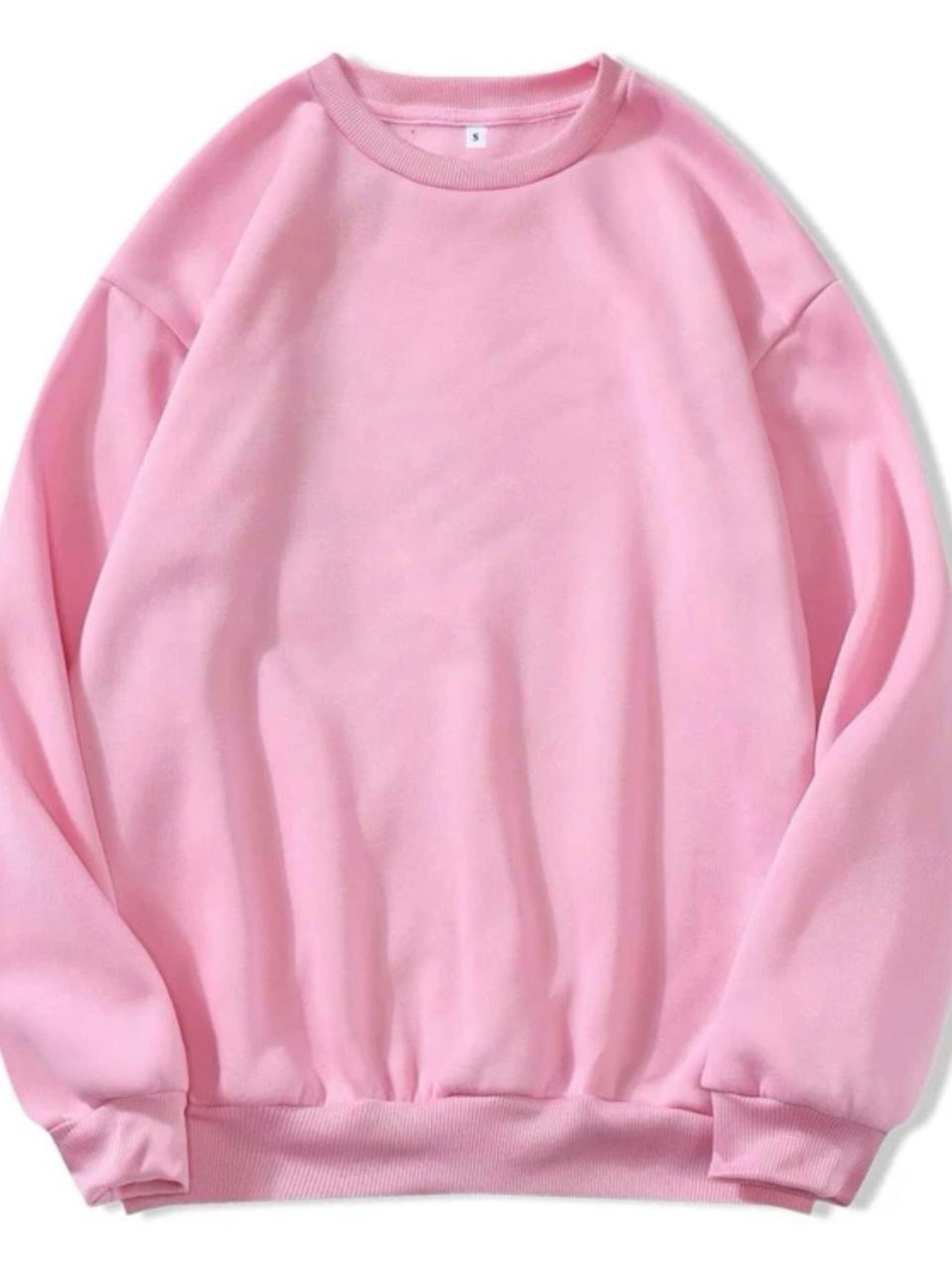 SHEIN Pastel Pink Crewneck Sweatshirt for Women